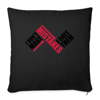 Date Mistakes Zitat Logo - Sofakissenbezug 45 x 45 cm - Schwarz - Vorne