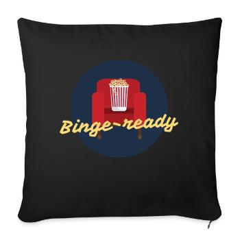 binge ready - Sofakissenbezug 45 x 45 cm - Schwarz - Vorne