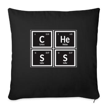| d’échecs Tableau périodique des éléments - Housse de coussin décorative 45 x 45 cm - noir - Devant
