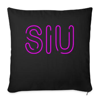 Youth speech - Siu - pink - Sofa pillowcase 17,3'' x 17,3'' (45 x 45 cm) - black - Front