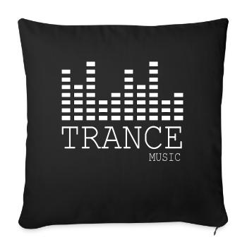 Musique trance - Housse de coussin décorative 45 x 45 cm - noir - Devant