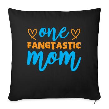 One fangtastic mom - halloween humor - Sofa pillowcase 17,3'' x 17,3'' (45 x 45 cm) - black - Front