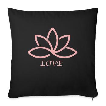 Nenuphar - Housse de coussin décorative 45 x 45 cm - noir - Devant