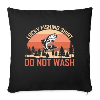 Fishermen Fishing Fishing Fishing Anglers Fish Fish - Sofa pillowcase 17,3'' x 17,3'' (45 x 45 cm) - black - Front
