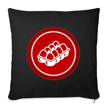 Eier symbol - Sofakissenbezug 45 x 45 cm - Schwarz - Vorne