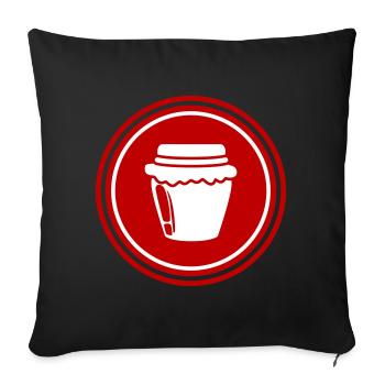 Abeille symbole miel - Housse de coussin décorative 45 x 45 cm - noir - Devant