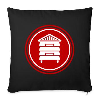 Honey Beekeeper - Sofa pillowcase 17,3'' x 17,3'' (45 x 45 cm) - black - Front