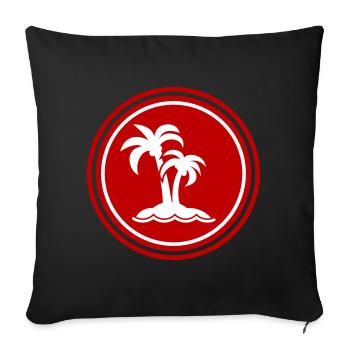 symbole de l’île de palmier - Housse de coussin décorative 45 x 45 cm - noir - Devant
