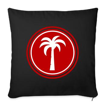 palm symbol - Sofa pillowcase 17,3'' x 17,3'' (45 x 45 cm) - black - Front