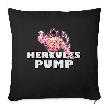 Hercules Pump | Anime gym pump edition - Sofa pillowcase 17,3'' x 17,3'' (45 x 45 cm) - black - Front