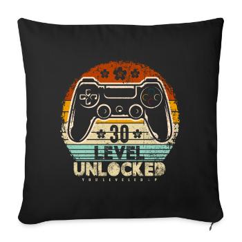 Dreißig entsperrter Retro-Controller - Sofakissenbezug 45 x 45 cm - Schwarz - Vorne