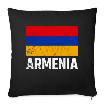 Armenia Armenia Flag Armenian Eagle Armenian - Sofa pillowcase 17,3'' x 17,3'' (45 x 45 cm) - black - Front