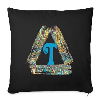 e 201 t - Housse de coussin décorative 45 x 45 cm - noir - Devant
