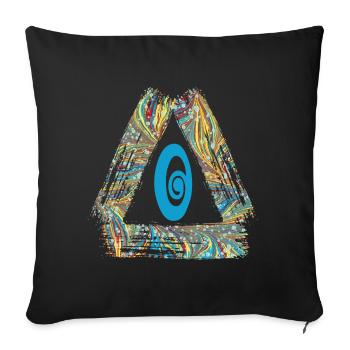 e 201 o - Housse de coussin décorative 45 x 45 cm - noir - Devant
