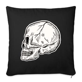 Skull Skeleton Skull Horror Cadeau d’Halloween - Housse de coussin décorative 45 x 45 cm - noir - Devant