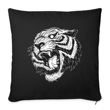 Skull Skull Horror Skeleton Halloween Tiger - Sofa pillowcase 17,3'' x 17,3'' (45 x 45 cm) - black - Front