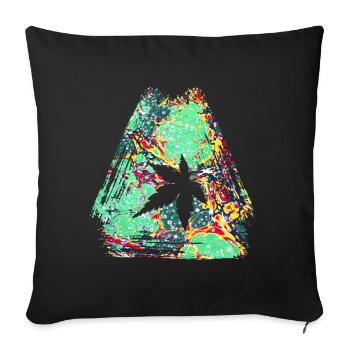 autumn sheet e 240 - Sofa pillowcase 17,3'' x 17,3'' (45 x 45 cm) - black - Front