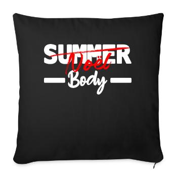 noel body - humour noël - Housse de coussin décorative 45 x 45 cm - noir - Devant
