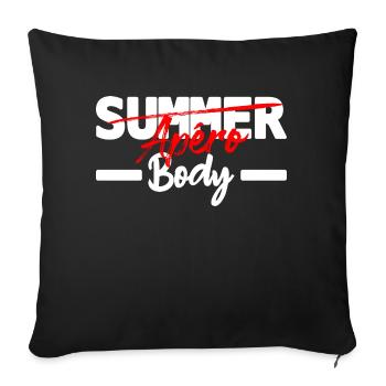 apero body - humour - Housse de coussin décorative 45 x 45 cm - noir - Devant