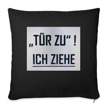 Tür zu - Sofakissenbezug 45 x 45 cm - Schwarz - Vorne