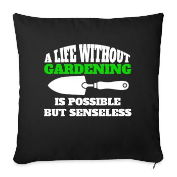 Gardener Hobby Gardener Gift Garden Orchard - Sofa pillowcase 17,3'' x 17,3'' (45 x 45 cm) - black - Front