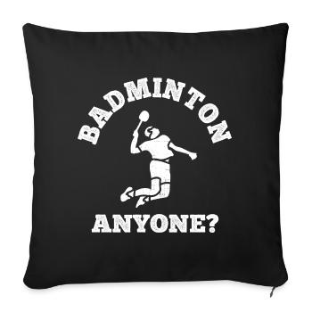 Badminton - Sofakissenbezug 45 x 45 cm - Schwarz - Vorne