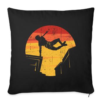 Sunset Skater Silhouette on Ramp - Sofa pillowcase 17,3'' x 17,3'' (45 x 45 cm) - black - Front
