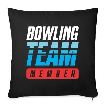 Bowling Team - Sofakissenbezug 45 x 45 cm - Schwarz - Vorne