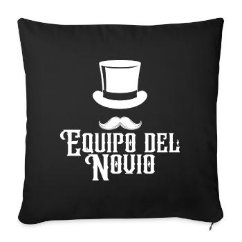 Equipo Del Novio Groom's Team Wedding Groomsmen - Sofa pillowcase 17,3'' x 17,3'' (45 x 45 cm) - black - Front