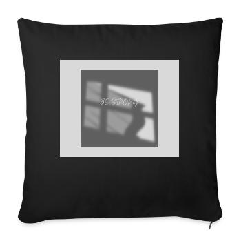 BE STRONG - Sofakissenbezug 45 x 45 cm - Schwarz - Vorne