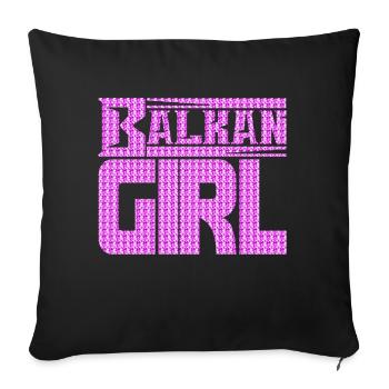 balkan croatia bosnia serbia juge exyu boy girl - Sofa pillowcase 17,3'' x 17,3'' (45 x 45 cm) - black - Front