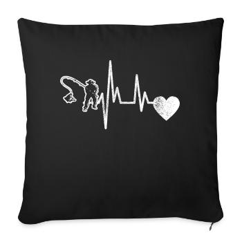 Fishing Fishing Fishing Fishing Fishing hooks Angler - Sofa pillowcase 17,3'' x 17,3'' (45 x 45 cm) - black - Front
