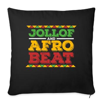Ghana Ghanaian Flag Jollof Afro Beat I Gift - Sofa pillowcase 17,3'' x 17,3'' (45 x 45 cm) - black - Front