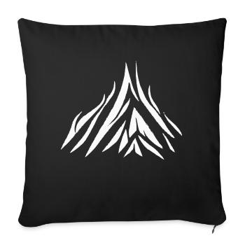 Campfire Camping Nature Forest Fire Outside 8 - Sofa pillowcase 17,3'' x 17,3'' (45 x 45 cm) - black - Front