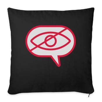 Do not see visual eye - Sofa pillowcase 17,3'' x 17,3'' (45 x 45 cm) - black - Front