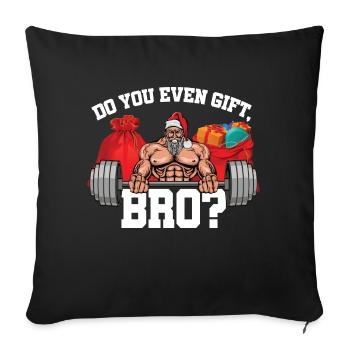 Gymnase de Noël - Housse de coussin décorative 45 x 45 cm - noir - Devant