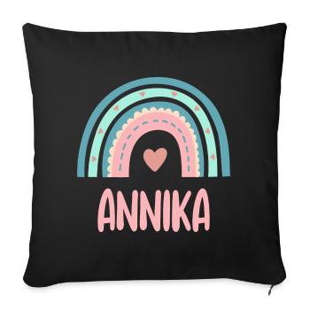 Annika Nom Rainbow Baby - Housse de coussin décorative 45 x 45 cm - noir - Devant