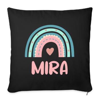 Mira Nom Rainbow Baby - Housse de coussin décorative 45 x 45 cm - noir - Devant