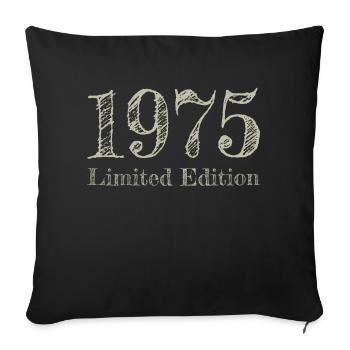 1975 - Sofa pillowcase 17,3'' x 17,3'' (45 x 45 cm) - black - Front