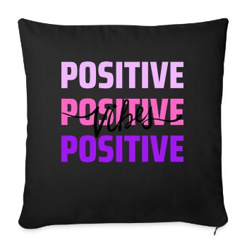 Ondes positives - Housse de coussin décorative 45 x 45 cm - noir - Devant