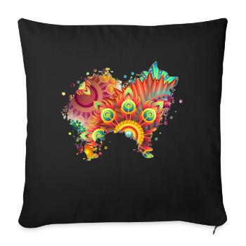German Spitz Deutscher Spitz Hund Design Hunde - Sofakissenbezug 45 x 45 cm - Schwarz - Vorne