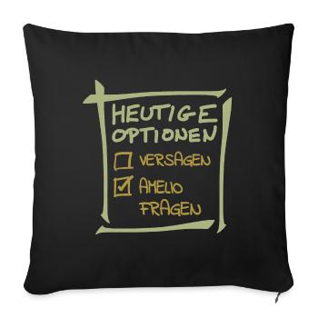 Amelio - Housse de coussin décorative 45 x 45 cm - noir - Devant