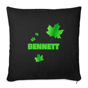 First name Bennett - Sofa pillowcase 17,3'' x 17,3'' (45 x 45 cm) - black - Front