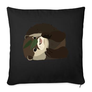 Otter - Sofa pillowcase 17,3'' x 17,3'' (45 x 45 cm) - black - Front