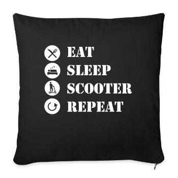 E-Scooter E-Roller Scooter - Sofa pillowcase 17,3'' x 17,3'' (45 x 45 cm) - black - Front