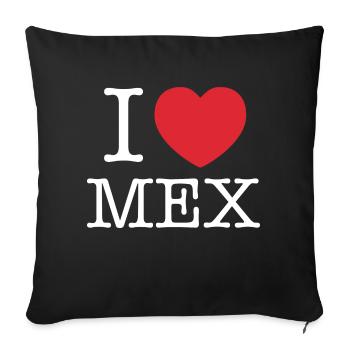 I Love mexico | I Love MX | I Heart mexico - Sofa pillowcase 17,3'' x 17,3'' (45 x 45 cm) - black - Front