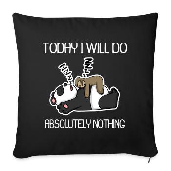 Do nothing - lazy - Sofa pillowcase 17,3'' x 17,3'' (45 x 45 cm) - black - Front