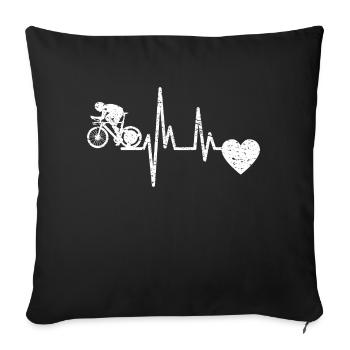 Bicycle Cycling Cyclists Cyclists - Sofa pillowcase 17,3'' x 17,3'' (45 x 45 cm) - black - Front