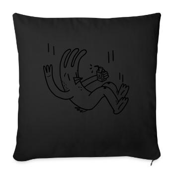 Chute de Poulet - Housse de coussin décorative 45 x 45 cm - noir - Devant