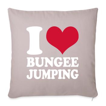 I Love Bungee Jumping - Sofa pillowcase 17,3'' x 17,3'' (45 x 45 cm) - light taupe - Front